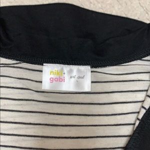 Wet Seal Tops - Never worn white &black stripe Niki & Gabi V neck Wet Seal Tops - Never worn white &black stripe Niki & Gabi V neck
